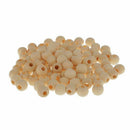 1 pack of 20 round single holes large natural wood beads - 12 mm P4T6