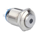 IP65 12V 12mm Waterproof LED Panel Warning Indicator Light Lamp~Blue Lights