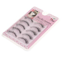 5 pairs/box Handmade False Eyelashes Black Natural Cross Long Eyelashes