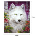 5D DIY Full Drill Diamond Painting Watching Wolf Cross Stitch Embroidery