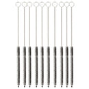 10 Pcs 4.5mm Dia Chemistry Test Tube Bottle Nylon Washing Brush Black