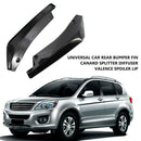 2PCS  Universal Car Rear Bumper Lip Spoiler Splitter Diffuser Gloss Black