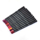 12 Colors Professional Lipstick Lipliner Makeup Waterproof Matte Lip Liner Penci