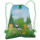 Jungle Animals Drawstring Bag Travel Storage Bag Backpacks Kids Birthday Gif Gw