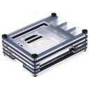 Acrylic Case with Cooling Fan Heatsinks for Raspberry Pi 4BJC,a