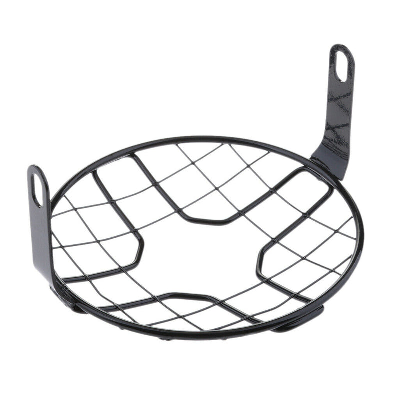 2pcs 7inch Universal Motorcycle Retro Metal Headlight Protector Guard Cover