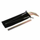 12Pcs/set Reusable Stainless Steel Straws Metal Drinking Straws with 2 Clea
