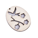 50PCS Natural Wooden Cute Easter Egg Spacers Handmake Show Party Crafting Dec BX