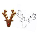 Stainless Steel Cookie Cutter Biscuit Christmas Deer Reindeer Head Mould T8P5