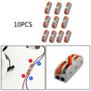 10X Wire Connector Mini Fast Universal Compact Wiring Connector Push-In Terminal