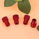 4pcs Presta to Shrader Bicycle Road Bike Valve Adapters Converters (Red)