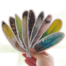 30Pcs/Pack Feather Design Paper Bookmark Book Marks Marker Label Kids Stationery