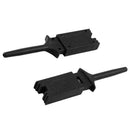 10 Pcs Plastic Multimeter Test Hook Clip Grabber Black 1.9" for PCB SMD IC