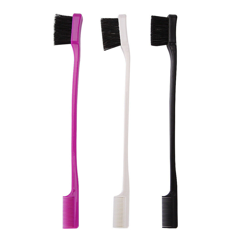 9-Row Hair Brush And Dual-Ended Hair Edge Brush Hair Styling Comb,Set of