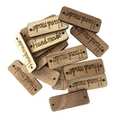 100Pcs Creative DIY Wooden 'Handmade' Lettering 2-HoleS sewing Scrapbooking