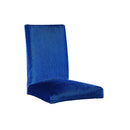 Stretch Short Dining Room Chair Seat Cover Slipcovers Removable Dark Blue
