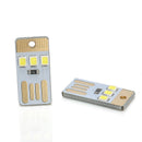 2Pcs Mini Portable USB LED Light Nice Pocket Card Lamp Mobile Power Camping Bulb