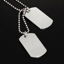39x23mm Double Dog Tag Pendant Stainless Steel Polished Blank Dogtag Pendant