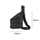 Men Linen Canvas Casual Chest Pack Sports Outdoor Crossbody Satchel Handbag