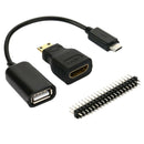 Mini-HDMI Male To HDMI Female Micro USB GPIO For