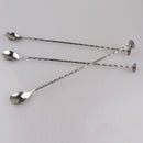 Cocktail Drink Mixer Stainless Steel Stirring Mixing Spoon Ladle Bar Puddler lia