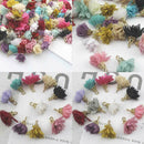 Chiffon Flower Pendant DIY Jewelry Earring Keyring Making Pendant 10PCS F7R L7R7