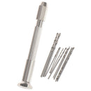 Metal Hand Twist Drill With 10 HHS Drill Bits Drilling Tool Watch Repair TooA3C