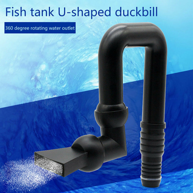 Multi Angle Sump Duck Bill Nozzle Return Hose Aquarium Outflow Pipe Flexible