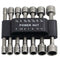 14pcs Strong Sleeve Wrench Hexagonal Handle Screw Sleeve Pneumatic Bits