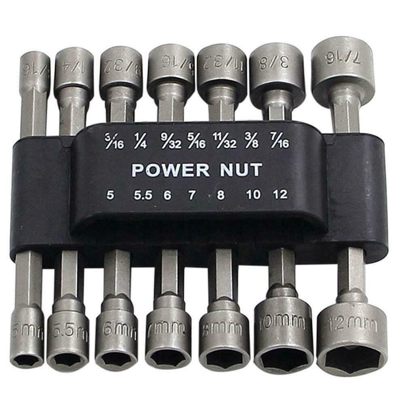 14pcs Strong Sleeve Wrench Hexagonal Handle Screw Sleeve Pneumatic Bits