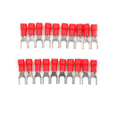 20PCS Red Insulated Fork Spade Wire Connector Electrical Crimp Terminal M4 FT