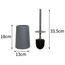 Bathroom Toilet brush with base Bathroom Cleaning Set, Gray + Black E2P2