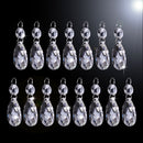 15x 38mm Clear Glass Crystal Chandelier Light Bead Drops Prisms Hanging Pendant
