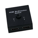 4K HDMI Switch Splitter Bi-Directional 2 in to 1 out or switch 1 in to 2 out