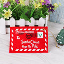 1x To Santa Claus Fabric Envelope Small Red Print Bag Christmas Decor Gift ME