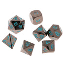 Set D4 D6 D8 D10 D12 D20 Dice Polyhedral for TRPG DND Role Playing 7Pcs Blue