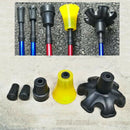5Pieces Rubber 6 Support FeetCane Tip Base Replacement Crutch for Senior