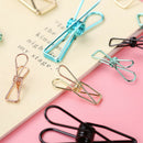 6 pcs/Set Cute Fish Clip Hollow Out Metal Binder Paper Clip Office Supplies BX