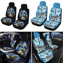 Front Saddle Washable Wolf Printed Car Seat Cover Anti Slip Interior Decoration
