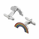 Pair of Stylish Colorful Rainbow Shape Copper Alloy Cufflinks For Men
