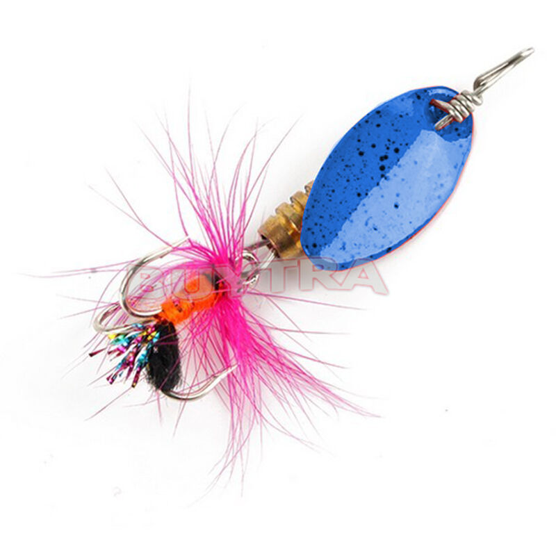 Lot 4pcs Fishing Spinner Spoon Baits Lures Fishing Swim Bait Lure CrankbaitB sp