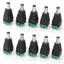 10x DC Power Male Cable Adaptor Plug Wire Connector for CCTV Camera