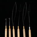 6Pcs Hair Extensions Loop, Micro Rings Links Beads  Threader Wire Hook