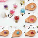 10PCS 16MM Mini Glass Bottles with Beads Pendant Ornaments Making Jewelry N T3P5