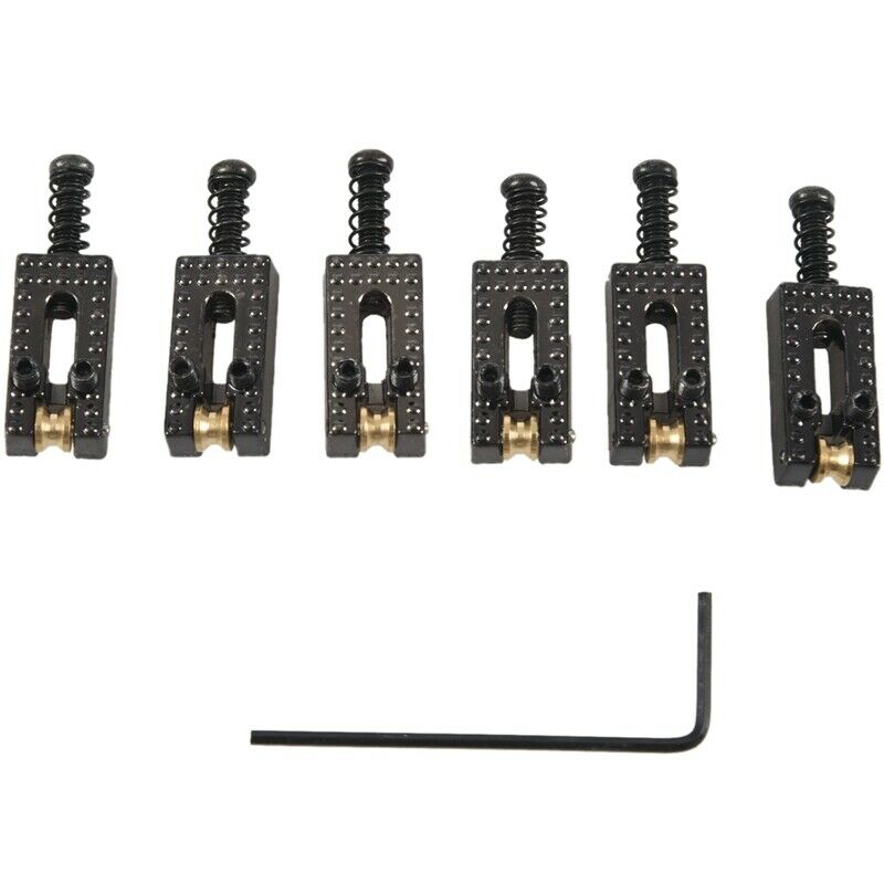 6 Roller Bridge Tremolo Saddles With Wrench For Fender Strat Tele Electric