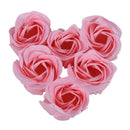 6 Pcs Light Pink Decorative Fragrant Rose Bud Petal Soap Wedding Favor