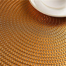 2PCS Round PVC Placemat Anti-Scalding Steak Plate Kitchen Dining Table Mats