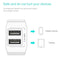 Baseus Dual USB Charger Mobile Phone EU Charger Plug 2.1A Travel Adapter