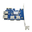 1X4 Slot PCI-E 1 to 4 PCI Express 16X Slot External Riser Card Adapter Board New