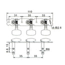2 Chrome Acoustic Guitar Tuning Pegs Keys Tuners for Acoustic Folk Guitar